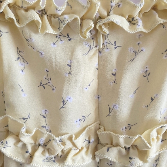 IRIS, Boho Yellow Floral Dress,‎ Size Medium - Picture 5 of 6